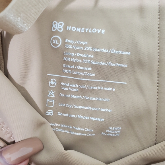 NWT Honeylove Super Power Shorts Size XL Sand/Nude Shapewear With Straps HLSW05 - Picture 6 of 11